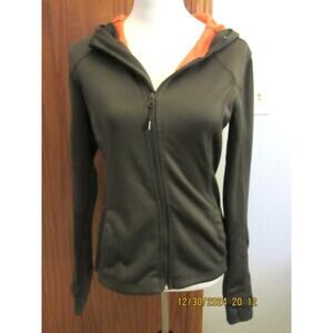 Sporty Olive Jacket with Striking Orange Trim